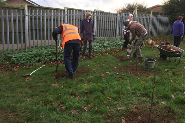 Reach Out Residents held a tree planting session in the west area of Hucknall