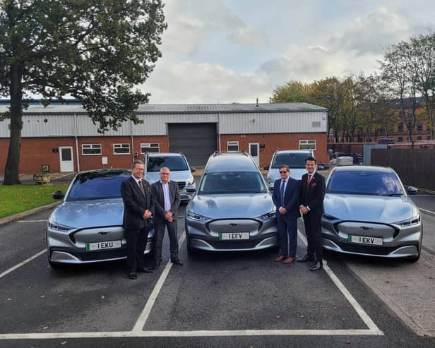 AW Lymn has added three new electric vehicles to its fleet, including its first fully electric hearse. Photo: AW Lymn