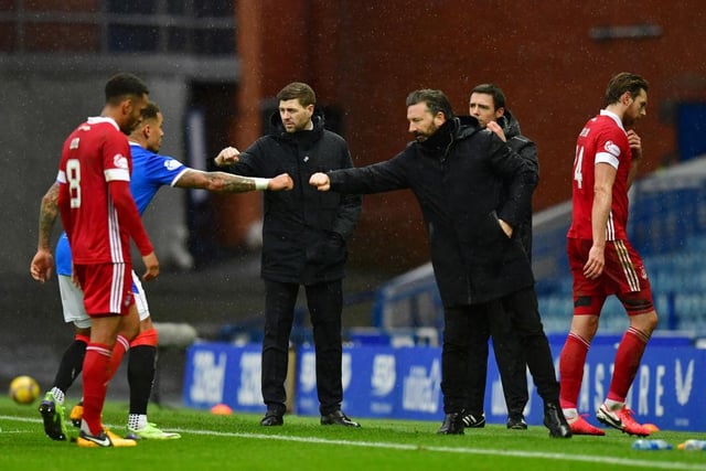 Former Aberdeen manager Derek McInnes would be keen on the Rangers job. The former Ibrox midfielder notably turned down the chance to do so before Steven Gerrard took over. He said: “Any manager, including myself, would love that kind of opportunity. But, as I write this, others look to be leading the running, most notably my old teammate Giovanni van Bronckhorst.” (Mail on Sunday)