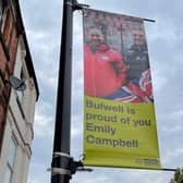 A number of banners have been put up in Bulwell to celebrate Emily Campbell's Olympic success