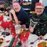 Volunteers and service users from the Hope Lea Project in Hucknall enjoyed their Christmas dinner at the Royal British Legion Club. Photo: Submitted