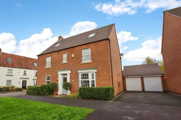 A guide price of between £500,000 and £525,000 has been attached by estate agents Yopa (East Midlands) to this handsome, six-bedroom house on Peregrine Road, Hucknall, which is spread over three storeys.