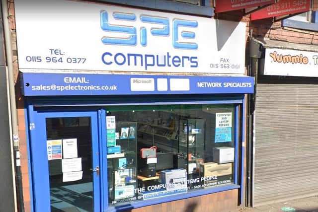 The SP Electronics shop on Hucknall High Street is closing this weekend. Photo: Google Earth