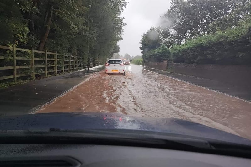 David Hennigan sent us this photo of a flooded Wighay Road, Hucknall.