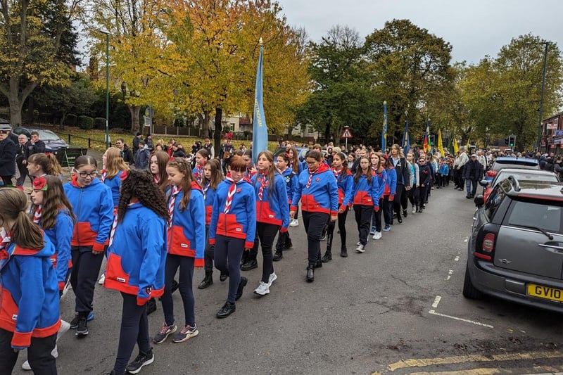 Guides, brownies, rangers, beavers, cubs, scouts and explorers all took part in the parades