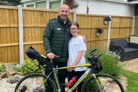 Paul Duda - pictured with his daughter Olivia - is taking on the Coast to Coast Challenge in August