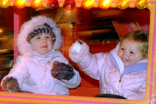 More from Mansfield Portland College bonfire in 2006. Pictured are Lucy Hitchcock, then aged four, and Aimee Brudzinska, aged one, both from Mansfield.