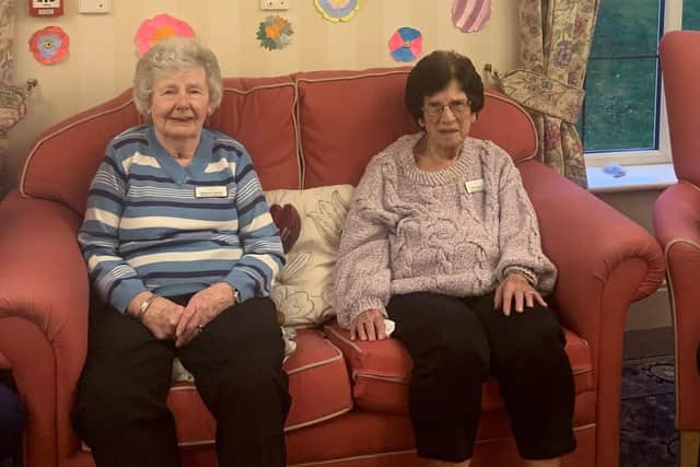 Marjorie Garlick (left) and Nina Samson have been named as resident ambassadors at Hall Park Care Home in Bulwell