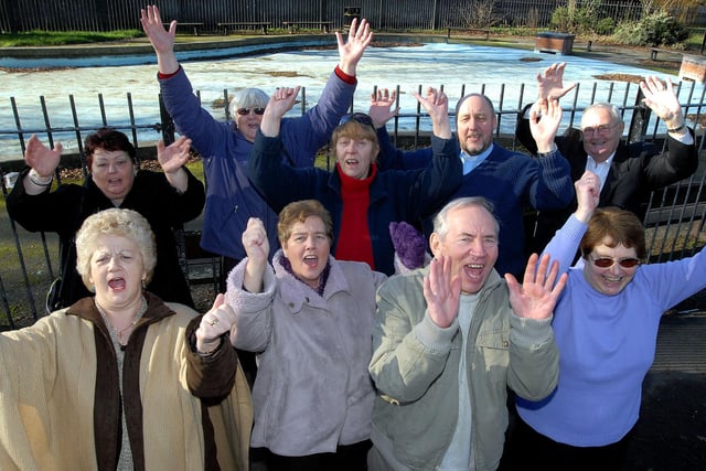 2008: Members of Friends of Bulwell Boggs celebrate the go-ahead of plans to build a new water park there.