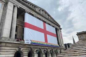 Nottingham City Council has put a huge England flag on the Council House ahead of the Lionesses final against Germany on Sunday