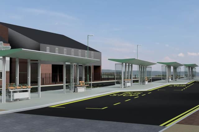 An artist's impression of how the new bus station will look