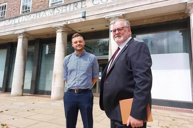 Coun Keith Girling (right) and council leader Coun Ben Bradley MP say conversations are ongoing about the huge potential for the HS2 land at Toton. Photo: National World