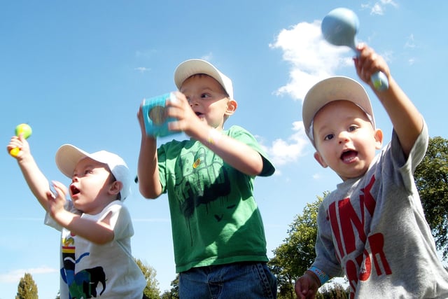 Youngsters enjoying a summer playday held by Ashfield Play Forum at the park in 2009