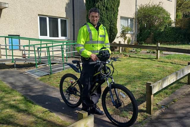 PC Johnny Hobbs with the new electric bike