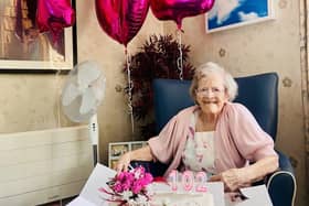 Birthday queen Annie Cheethham, who has turned 102. Picture: Barchester Hall Park Care Home