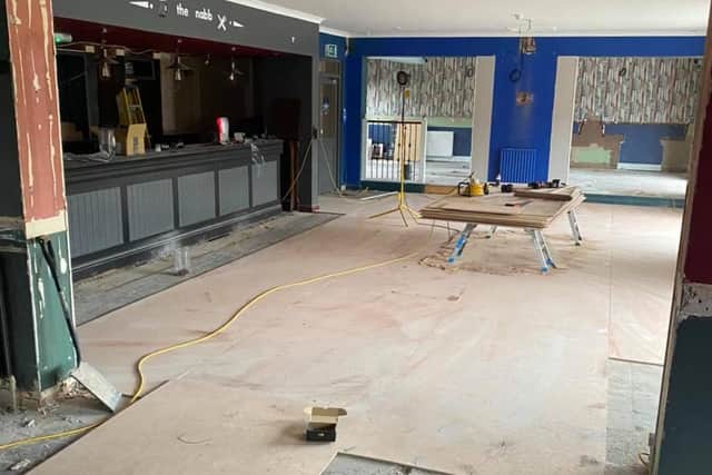 The £250,000 refurbishment project at the Nabb Inn is underway