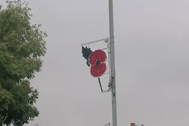 Poppy lights will be displayed in Hucknall Market Place and the Badger Box in Annesley