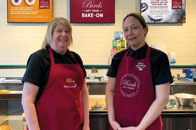 Birds Bakery team members Stacey and Beverly help launch the 'Get Your Bake On' competition
