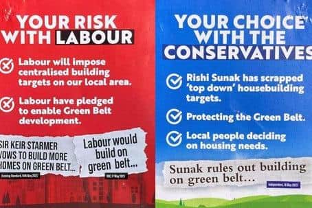 The leaflet the Ashfield Independents say the Conservatives delivered to voters in Uxbridge and South Ruislip. (Photo by: Ashfield Independents)