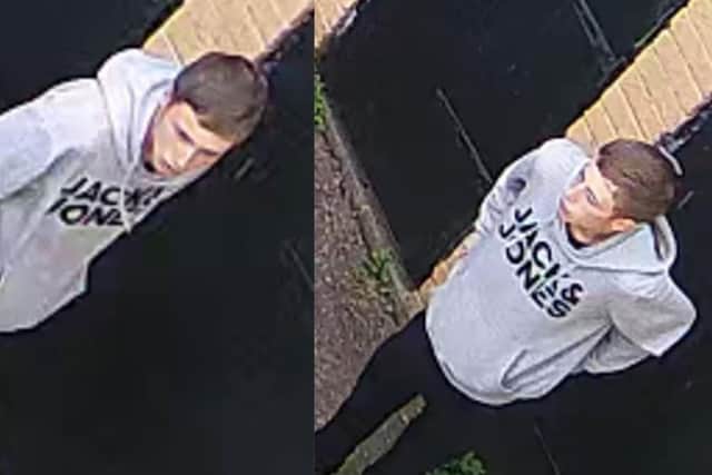 Police want to speak to this man in connection with a suspected arson in Bulwell