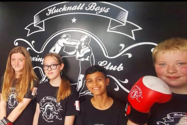 Members of Hucknall Boys Boxing Club's children's class.