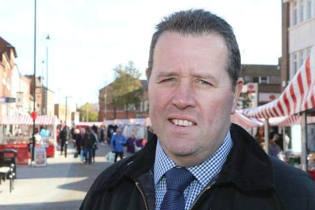 Mark Spencer MP on Hucknall HIgh Street