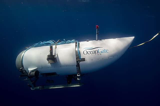Photo issued by OceanGate Expeditions of their submersible vessel named Titan, which was used to visit the wreckage site of the Titanic but has now been delcared lost with all five passengers.
Photo: OceanGate Expeditions/PA Wire