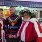 Buddleia House staff and Councillor Dale Grounds opening up the Christmas Fayre