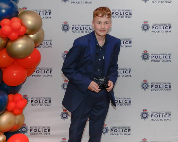 Hucknall football coach Zeko Smith was presented with the Young Leader Award at the Live Our Best Lives Awards. Photo: Chris & Jeanette Holloway/The Bigger Picture.media
