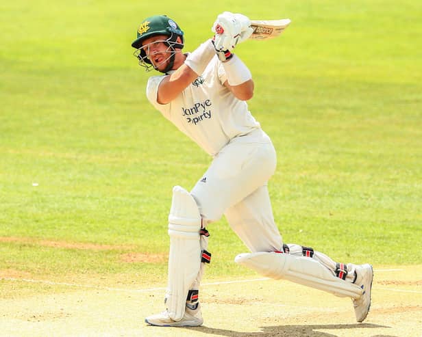 Joe Clarke hit his first century of the season as Nottinghamshire fought back on day one. (Photo by Jacques Feeney/Getty Images)