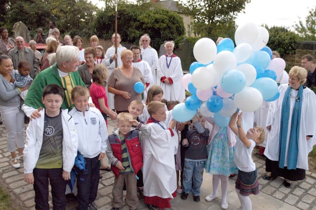 2007: Visitors of all ages get ready for the balloon launch held at Bulwell St Mary's Church.
