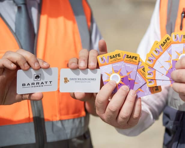 The UV gauge cards being submitted as part of Skin Cancer Awareness Month