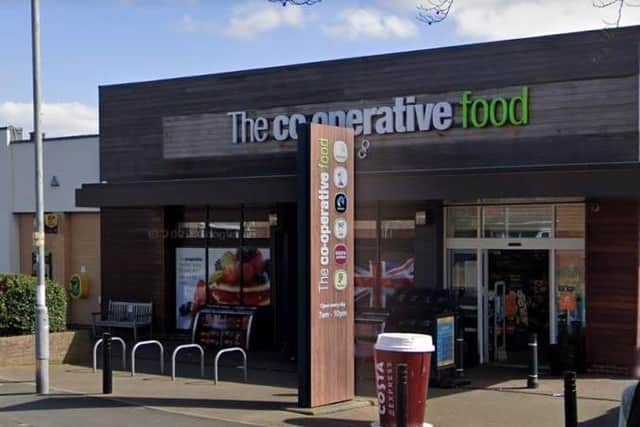 A man is in hospital after falling from a window after police investigated an incident at the Co-op store in Hucknall. Photo: Google