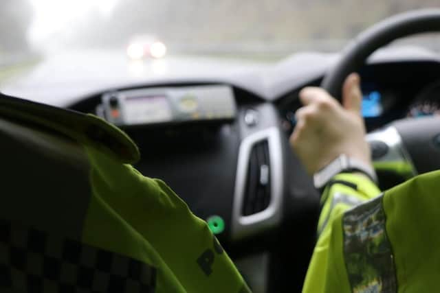 Officers were travelling southbound on the M1 when they spotted a van being driven erratically.