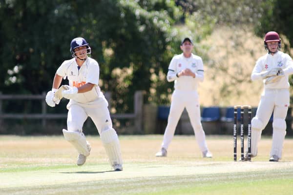 Louis Bhabra on his way to 77 against Kimberley.