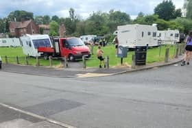 Travellers have moved on to land on Salterford Road in Hucknall. Photo: Chloe Taylor