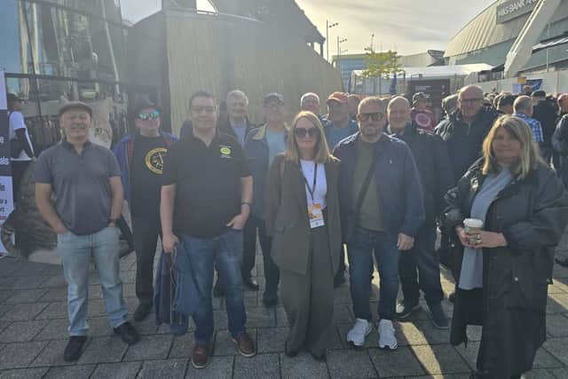 Former mineworkers and widows attended the Labour Party conference in Liverpool in an effort to urge the government to share out a pension scheme surplus.