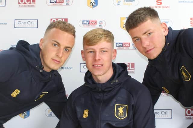 The latest three youngsters to sign pro deals for Stags - Ethan Hill, Nathan Caine and George Cooper.