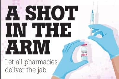 Pharmacies could be utilised to speed up the vaccination rollout