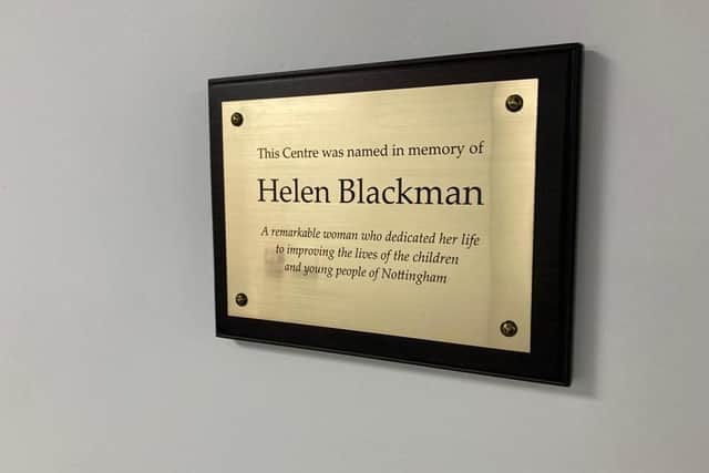 A special plaque was also unveiled marking the centre being renamed in Helen's memory