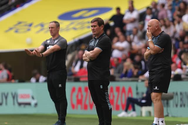 Nigel Clough looks on as his Wembley dream unravels - Pic by : Richard Parkes