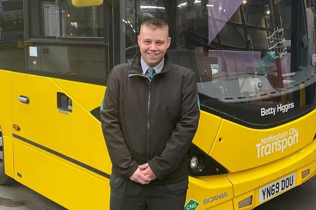 Bus driver Bradley Codd was praised for coming to an elderly passenger's aid while driving the yellow 68 Bulwell route