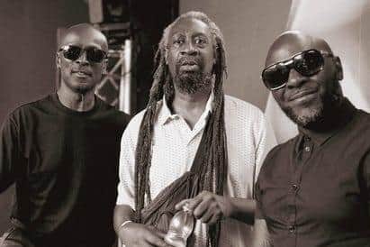 From left to right: D, Stickz, and Denzee of Nottingham UKG pioneers Monsta Boy