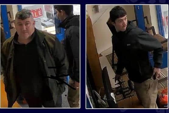 Police want to speak to these two men. Photo: Nottinghamshire Police
