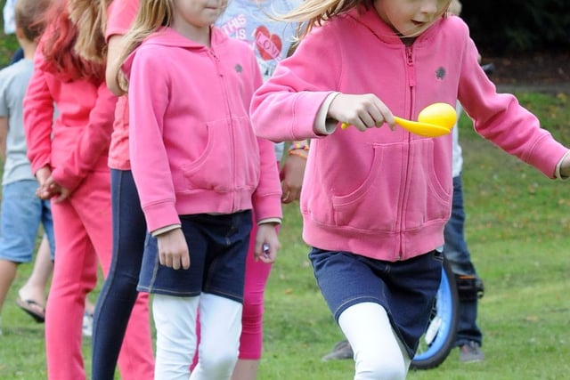 Children take part in the fun and games on Titchfield Park in Hucknall in 2016