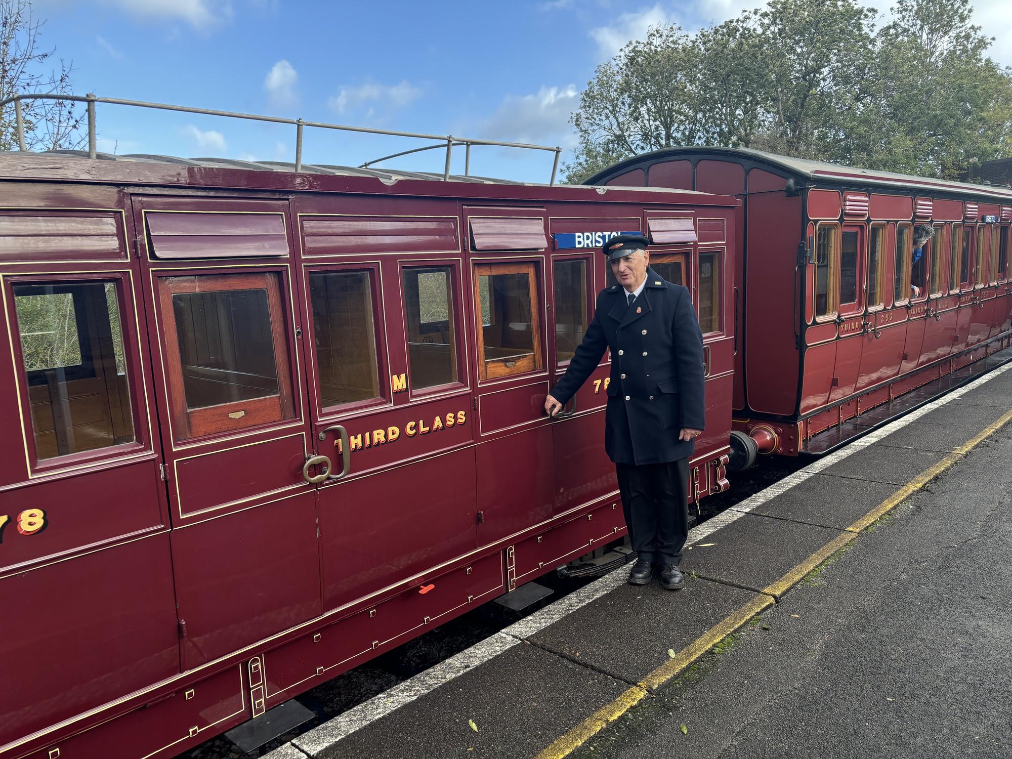 Train guard Chris Deeth has been involved at the Midland Railway Centre for many years.