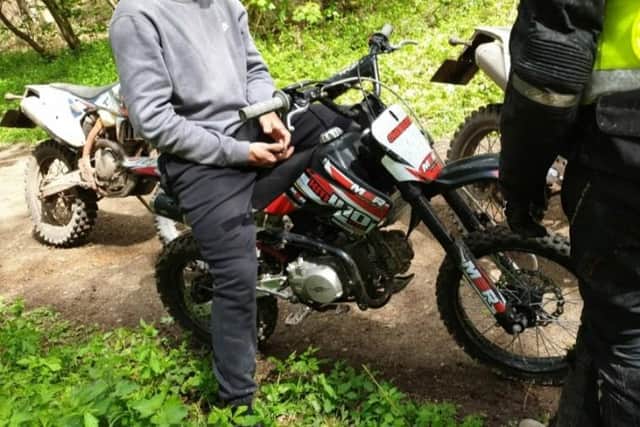 Hucknall neighbourhood team has been helping crack down on illegal use of off-road bikes. Photo: Nottinghamshire Police