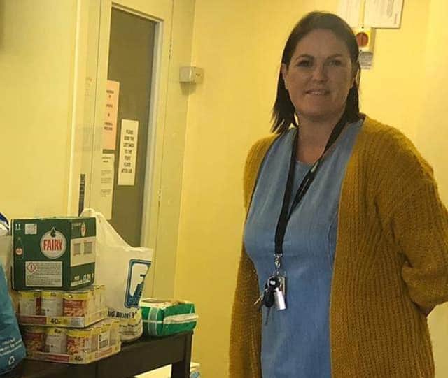 Hannah Beale has been collecting food for Hucknall Food Bank.