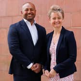 Gary Godden, Labour's candidate for Nottinghamshire police and crime commissioner, with shadow home secretary Yvette Cooper, 
Picture: Lee Garland