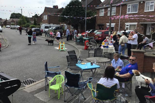 Several street parties took place across Hucknall, including this one on Barbara Square